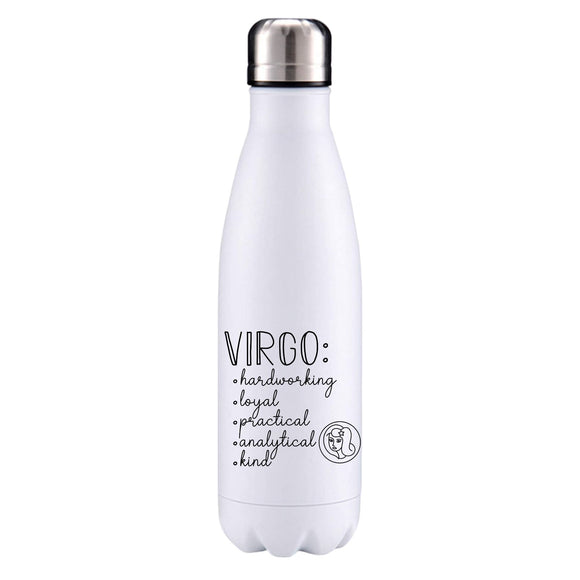 Virgo zodiac sign insulated metal bottle