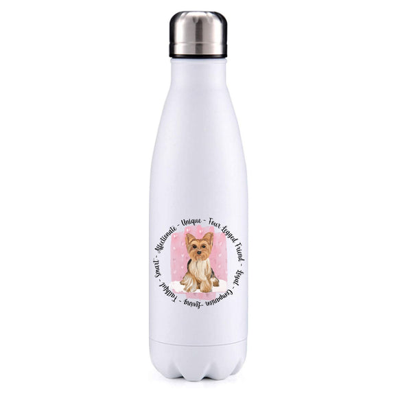 Yorkshire Terrier brown pink Insulated Metal Bottle
